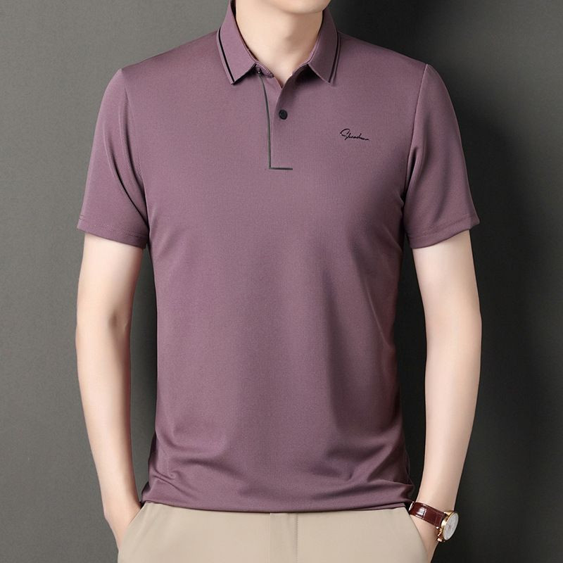 Lapel Polo shirt mens short sleeve t-shirt off