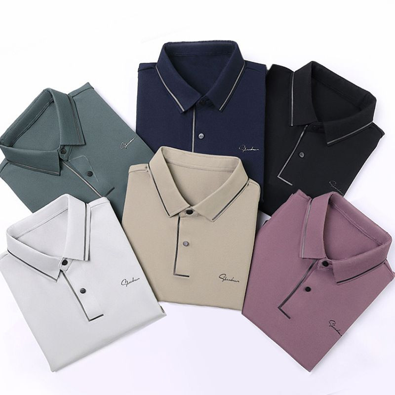 Lapel Polo shirt mens short sleeve t-shirt off